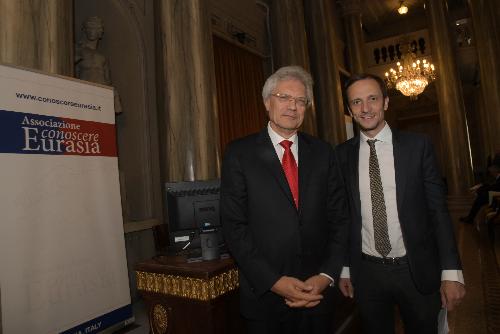 Il governatore Massimiliano Fedriga e l'ambasciatore della Federazione Russa in Italia Sergey Razov